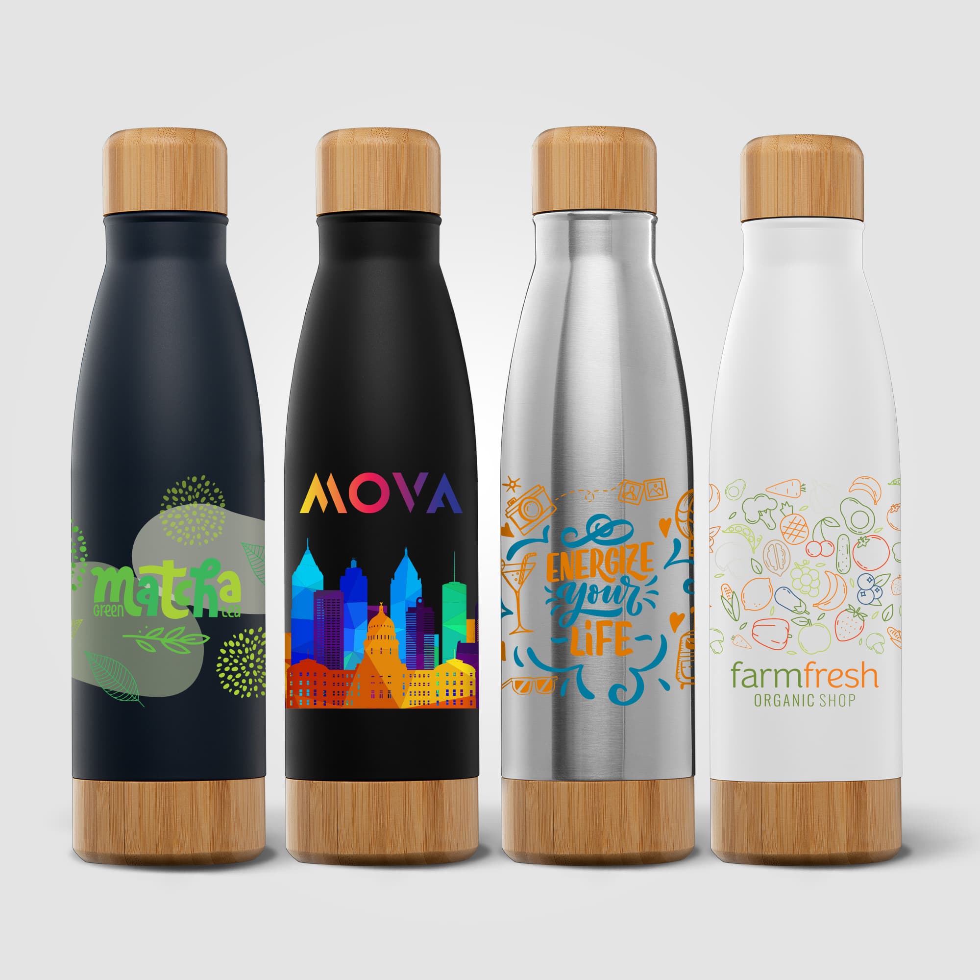 Ibiza Bamboo - 21 oz. Double-Wall Stainless Bottle - Image 1