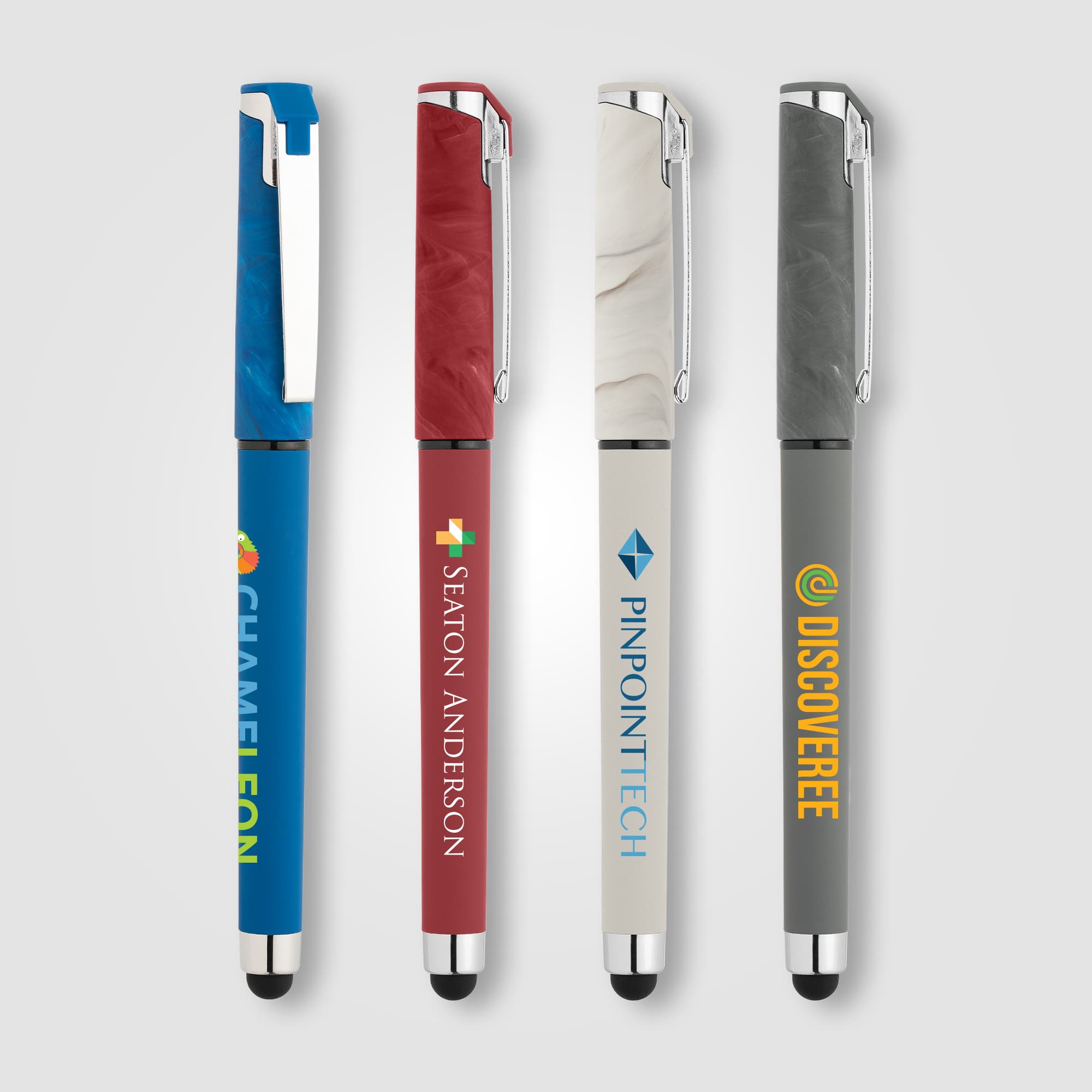 Islander Plastic Marbled Stylus Pen - Image 1
