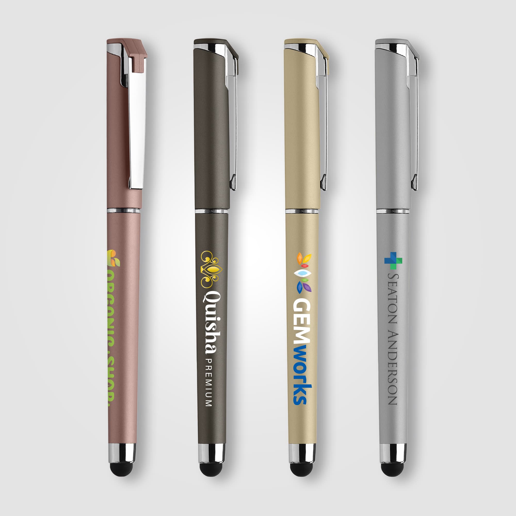 Islander Softy Metallic Gel Pen with Stylus - Image 1