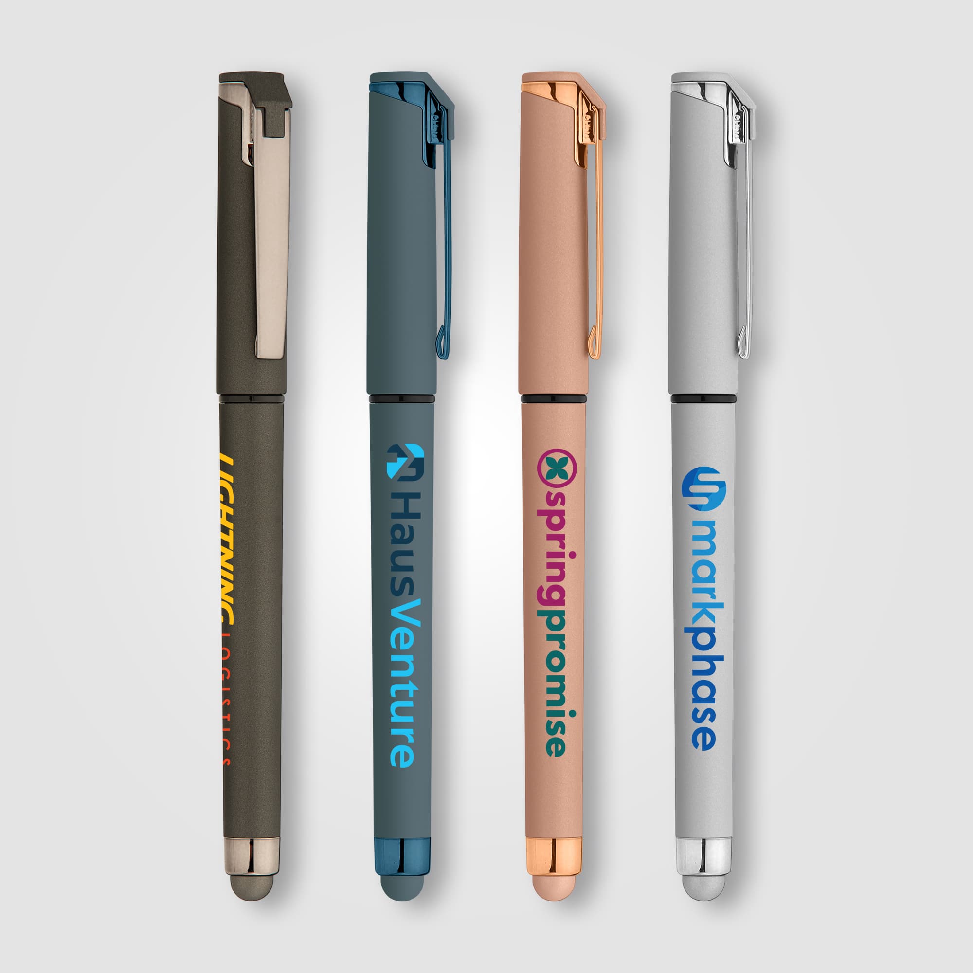 Islander Softy Monochrome Metallic Stylus Gel Pen - Image 1