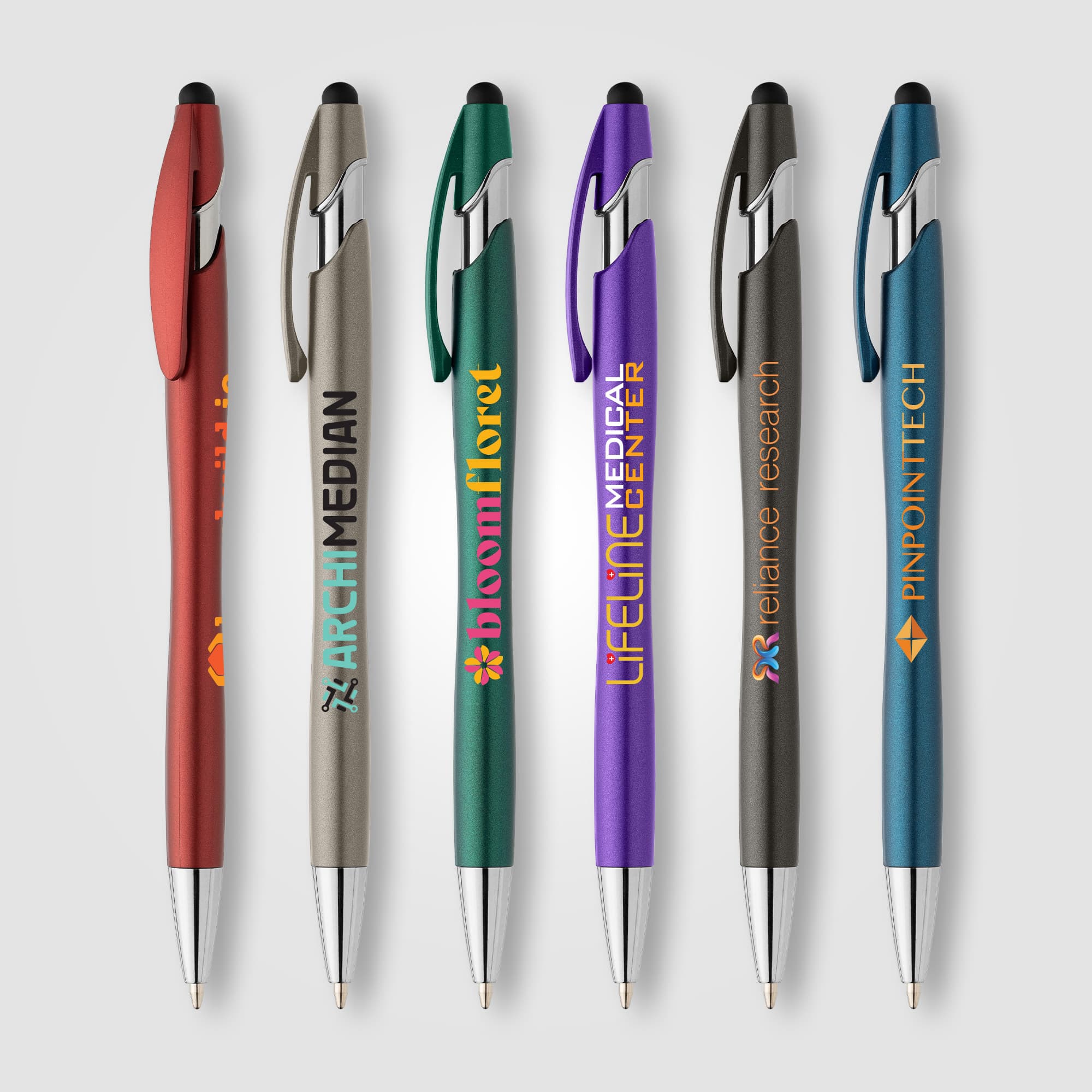 La Jolla Recycled Plastic Metallic Stylus Pen