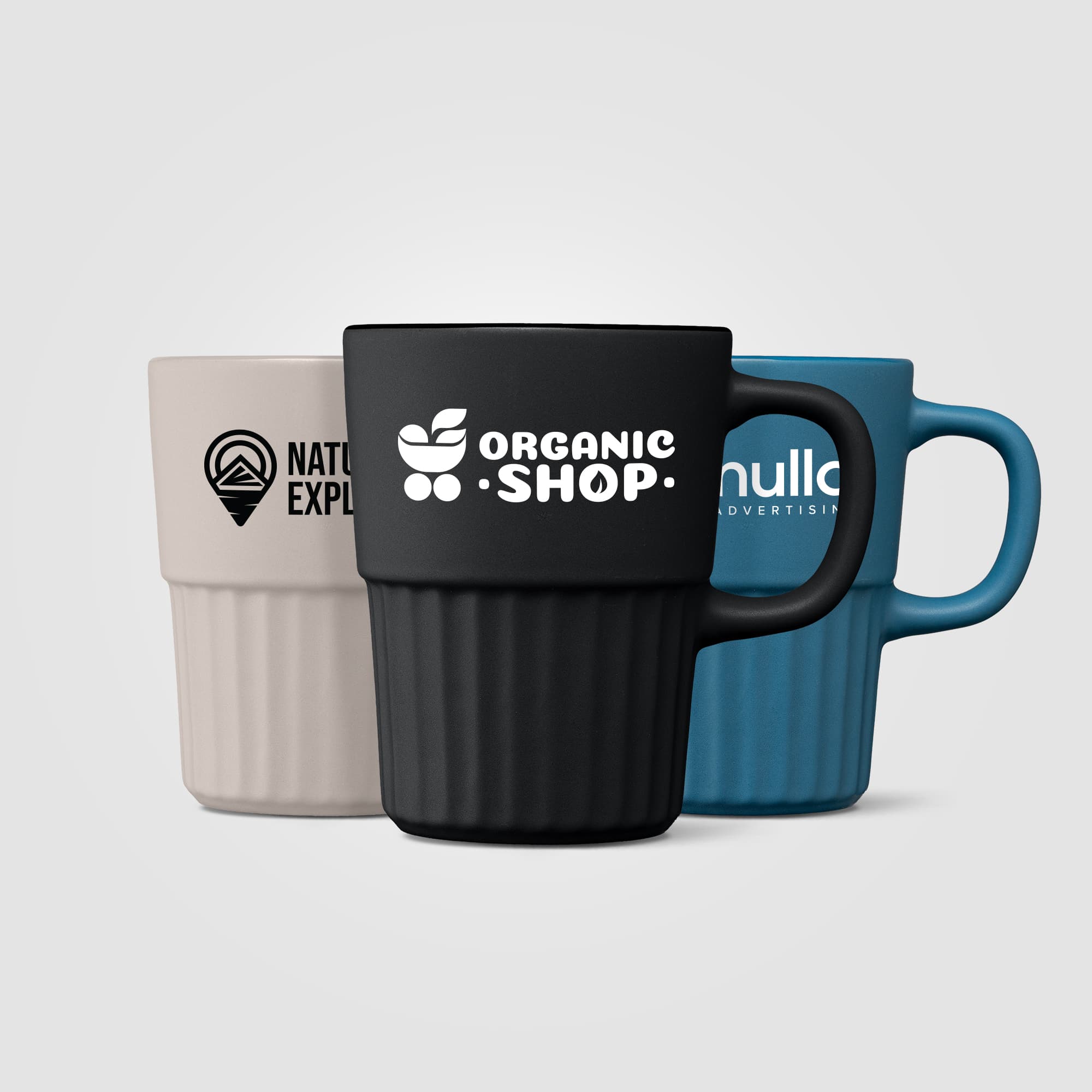 Majesty Ceramic Matte Finish Fluted Mug - 15oz - Image 1