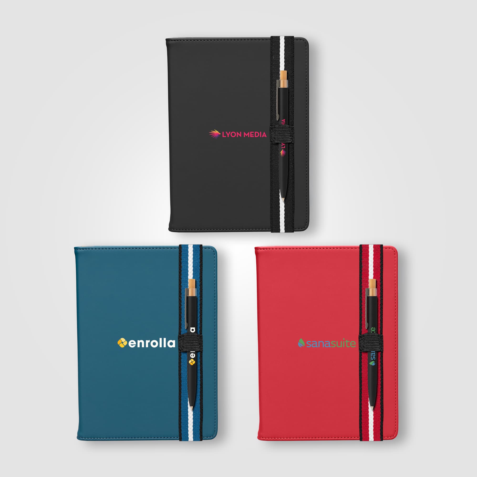 Newport Recycled Chevron Refillable Journal Pen Set - A5 - Image 1
