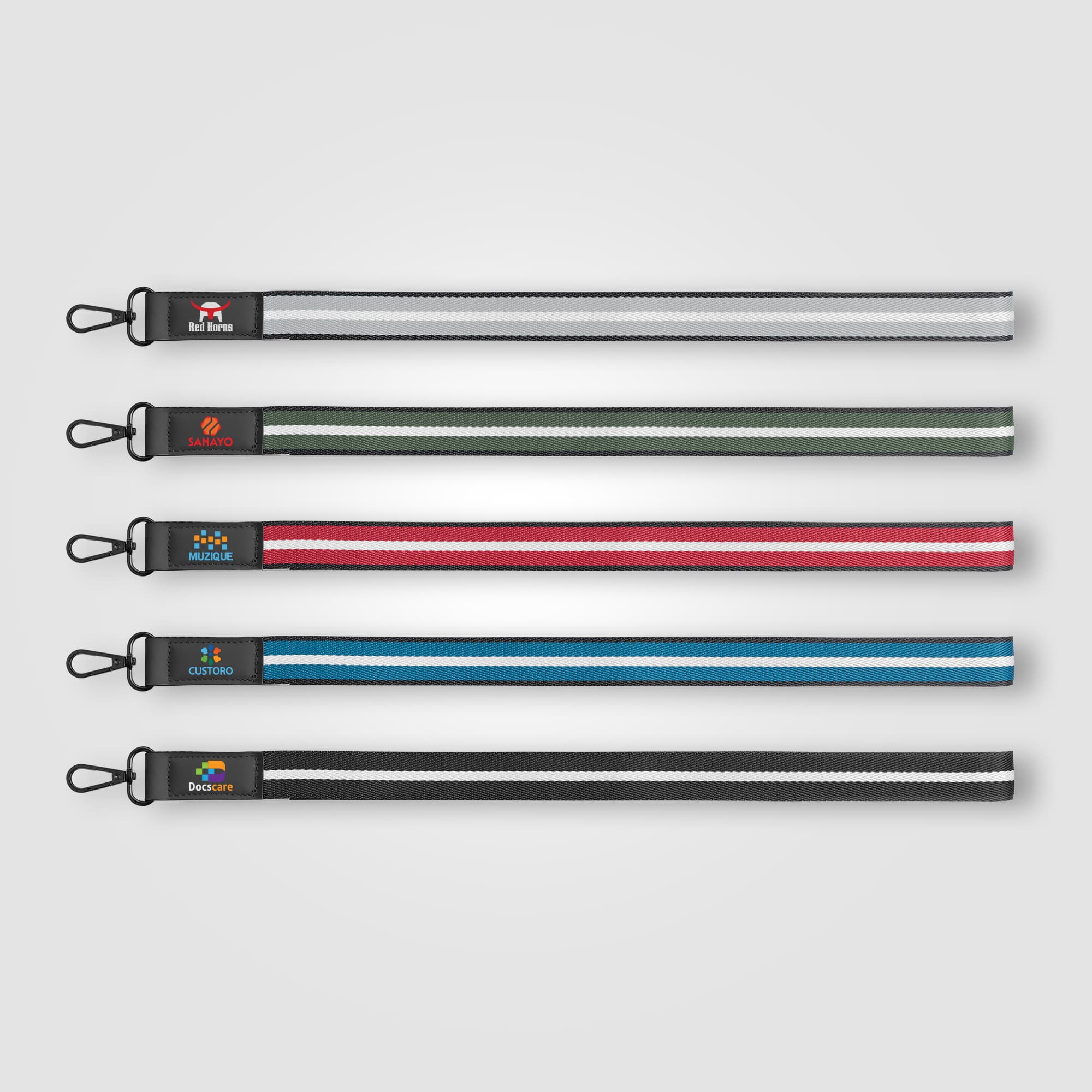 Newport rPET Woven Chevron Phone Strap Lanyard - 17.19"× 1"