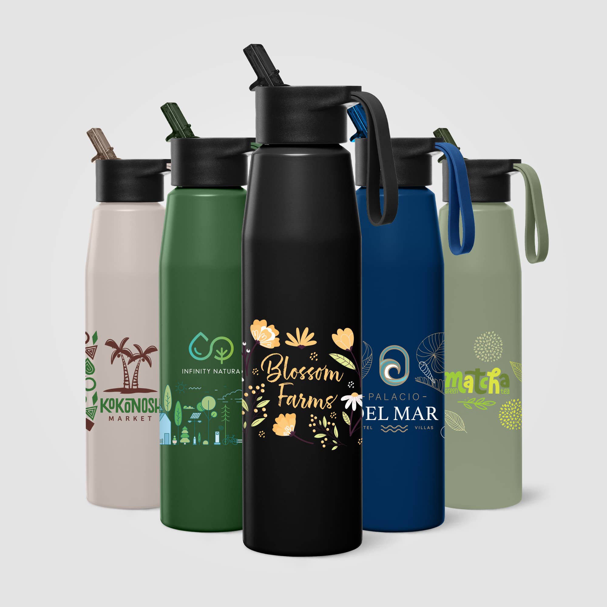 Nexo Recycled Stainless Steel Straw Bottle – 25 oz. - Image 1