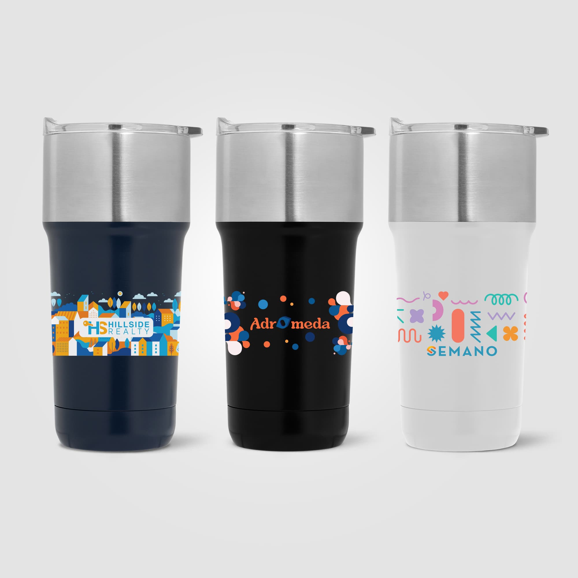 Optimus - 20 oz. Double Wall Recycled Stainless Tumbler with Ceramic Interior - Image 1