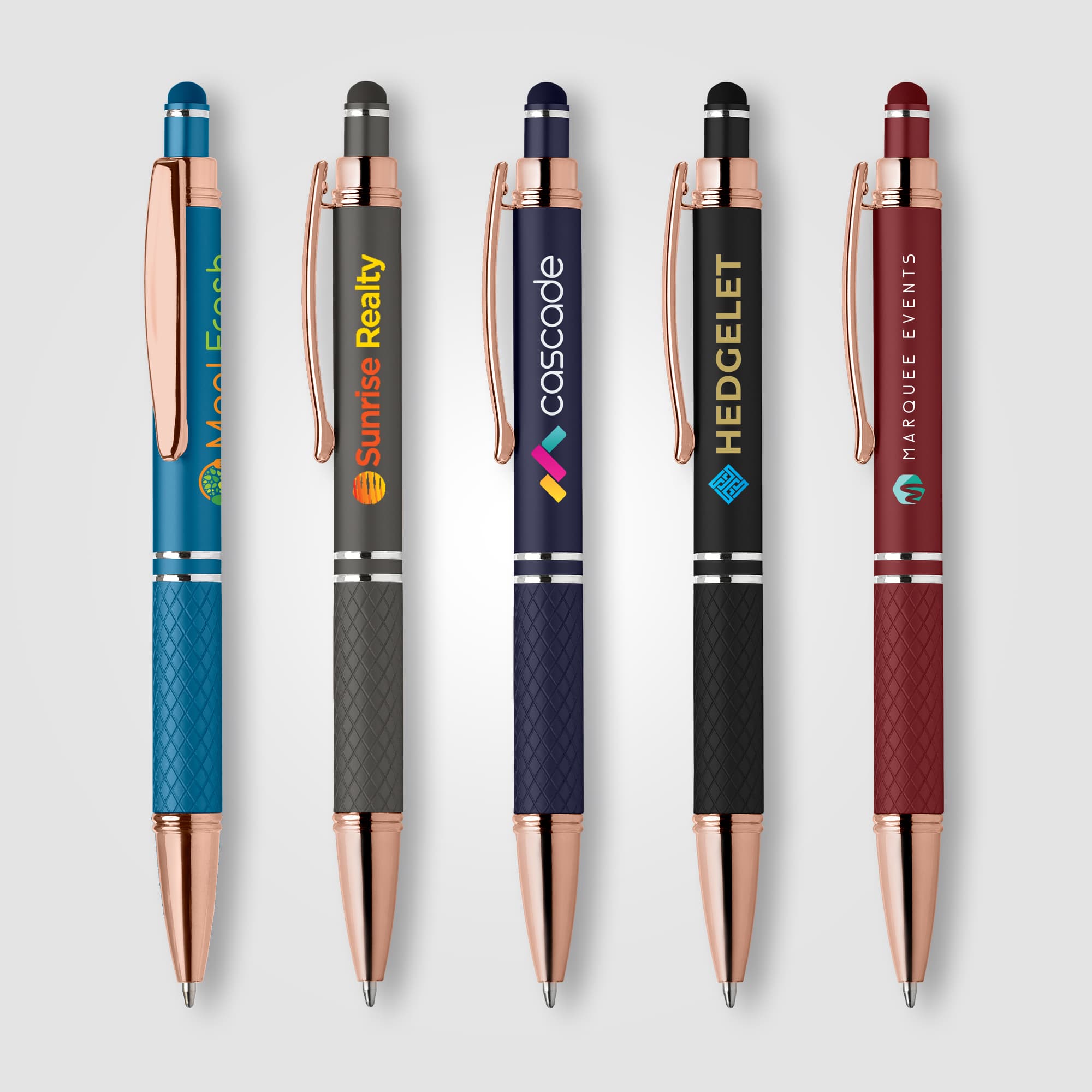 Phoenix Softy Rose Gold Classic Pen with Stylus - Image 1