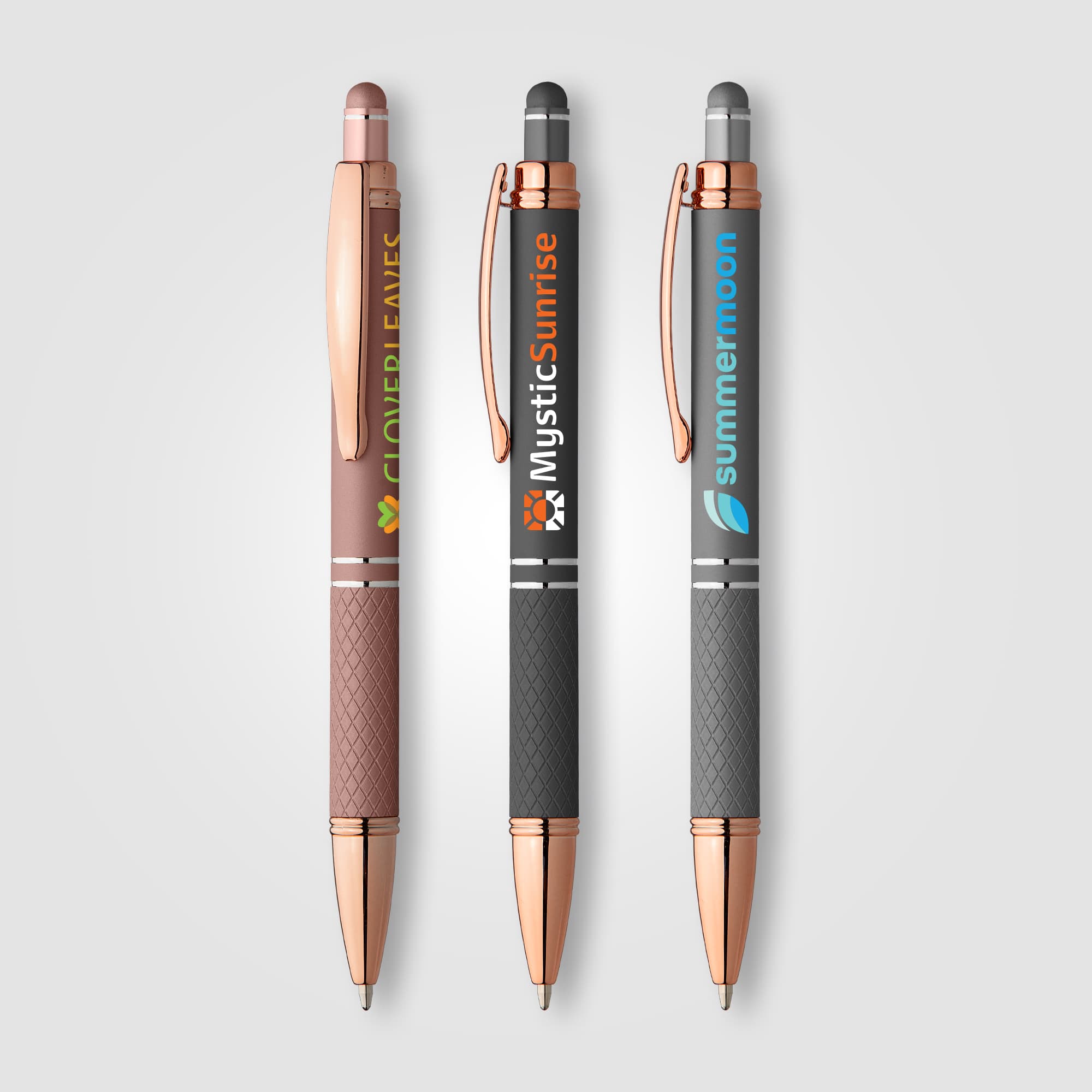Phoenix Softy Rose Gold Gel Pen with Stylus - Image 1