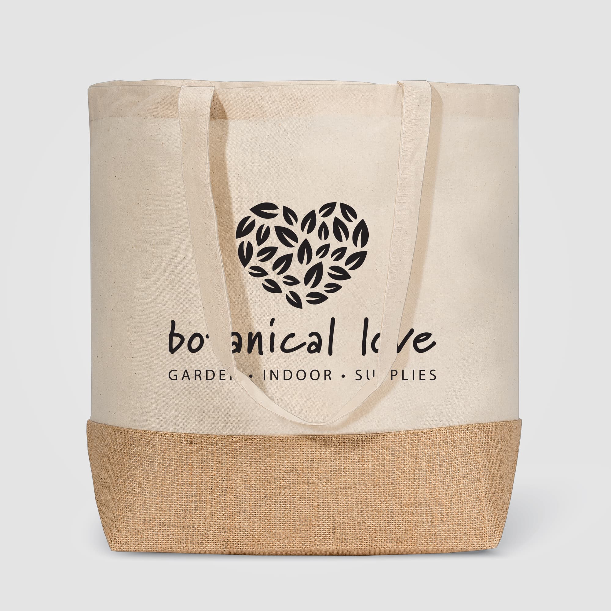 Rio™ Shopper Tote Bag - 5 oz. Recycled Cotton Blend with Jute - Image 1