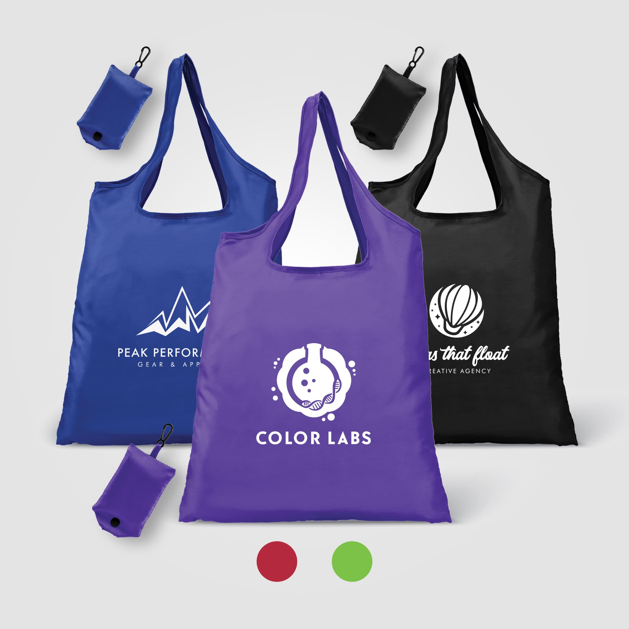 Santorini - Foldaway Shopping Tote Bag - 210D Polyester - Image 1