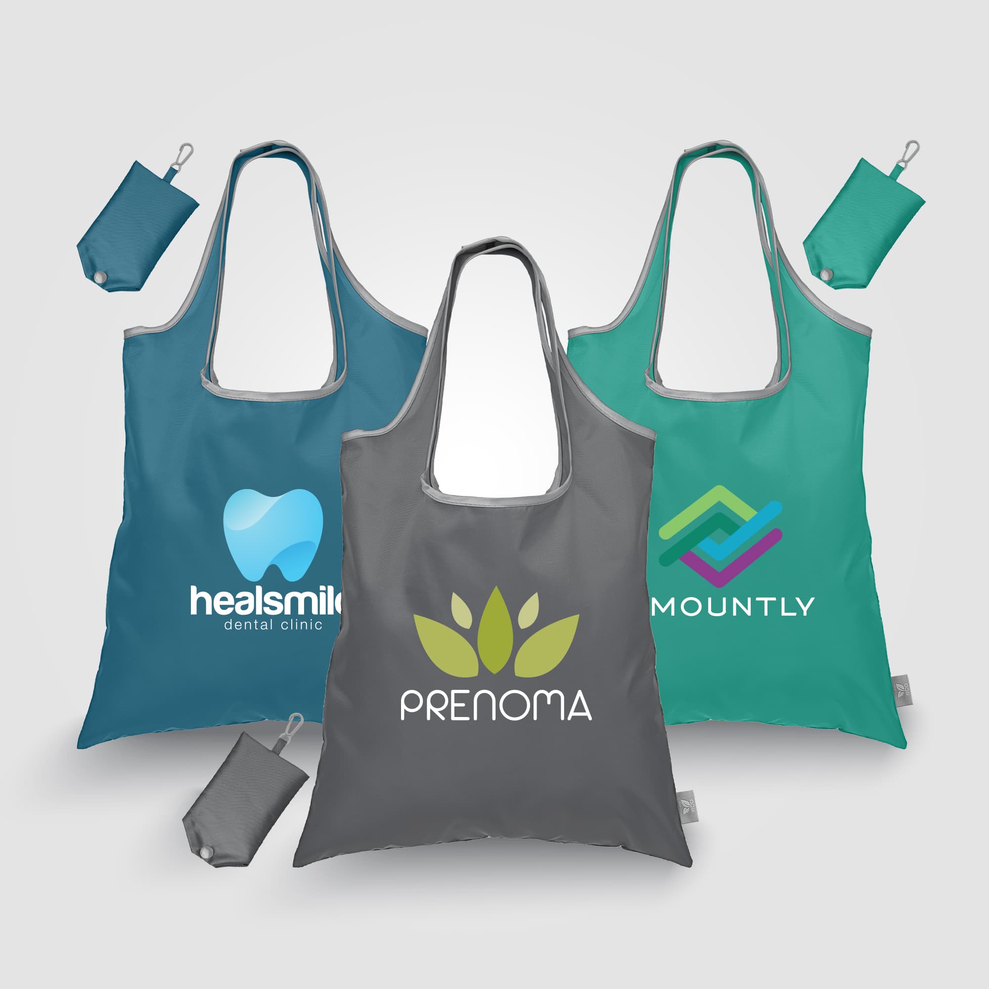 Santorini RPET - Recycled Foldaway Shopping Tote Bag