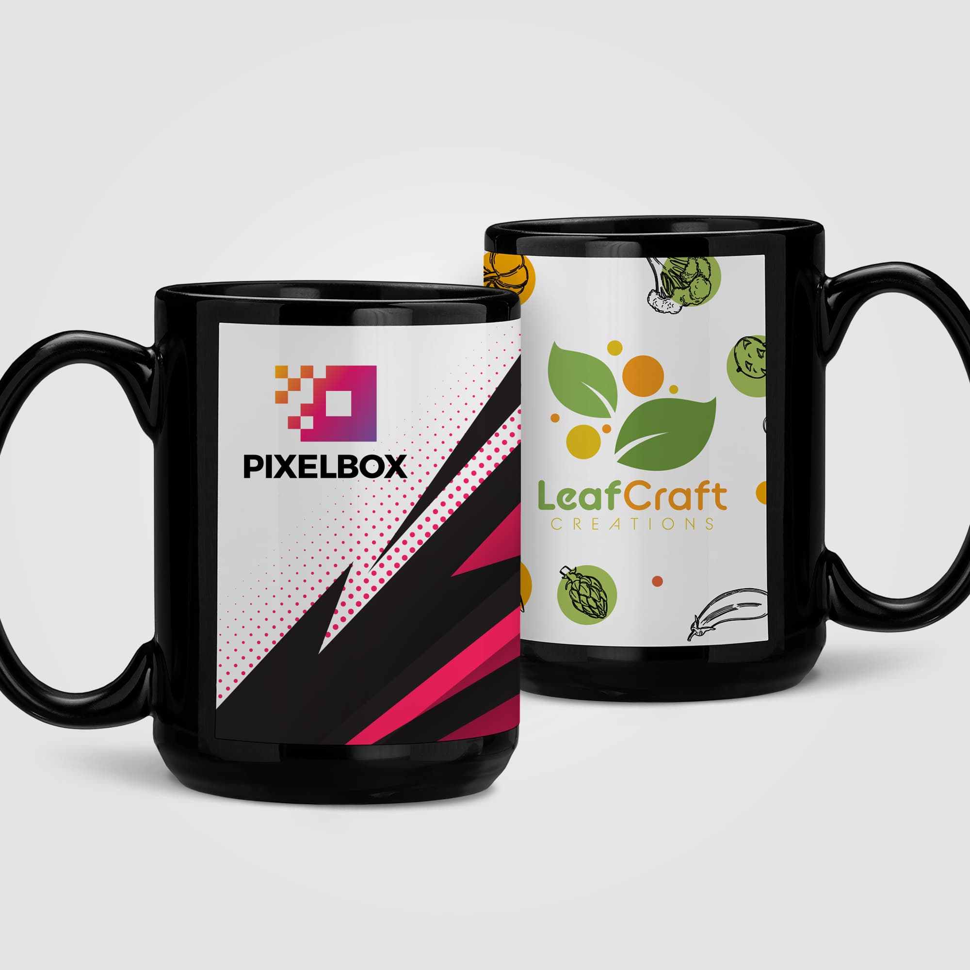 SimpliColor 15 oz. Black Ceramic Mug - Image 1