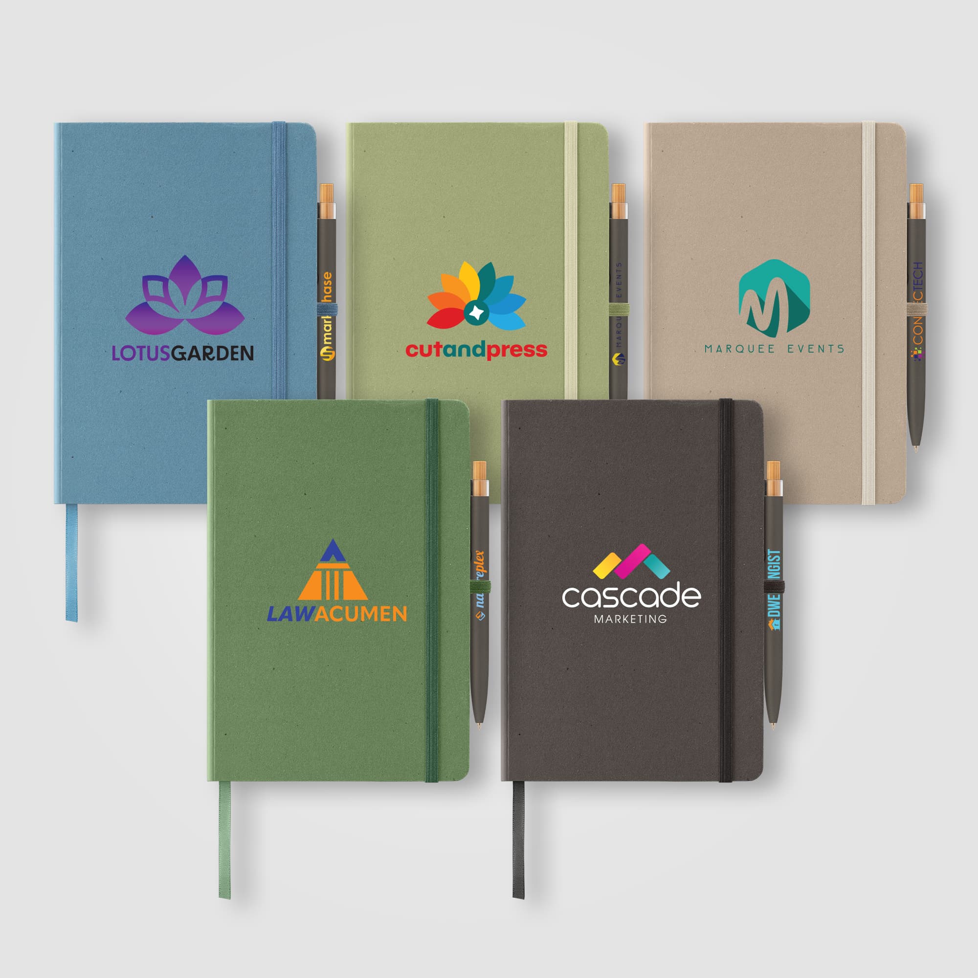 Terra Recycled Milk Carton Hard Cover A5 Notebook & Reborn Pen Set - Image 1