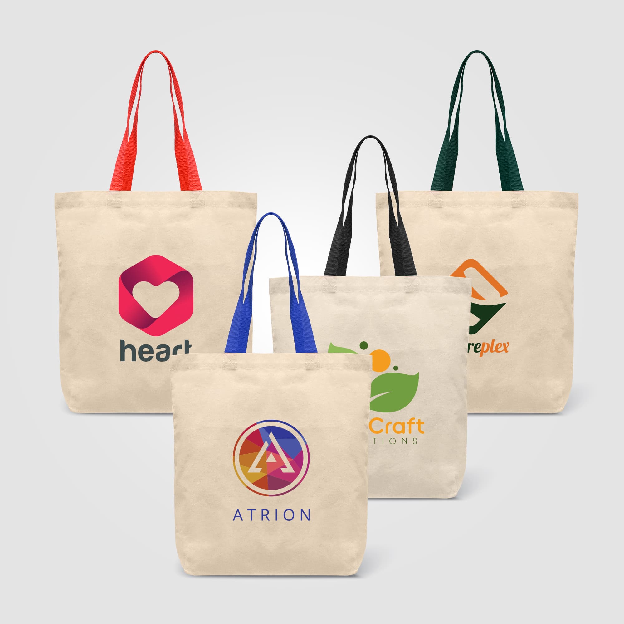 Tonga - 5 oz. Natural Cotton Tote with Color Straps