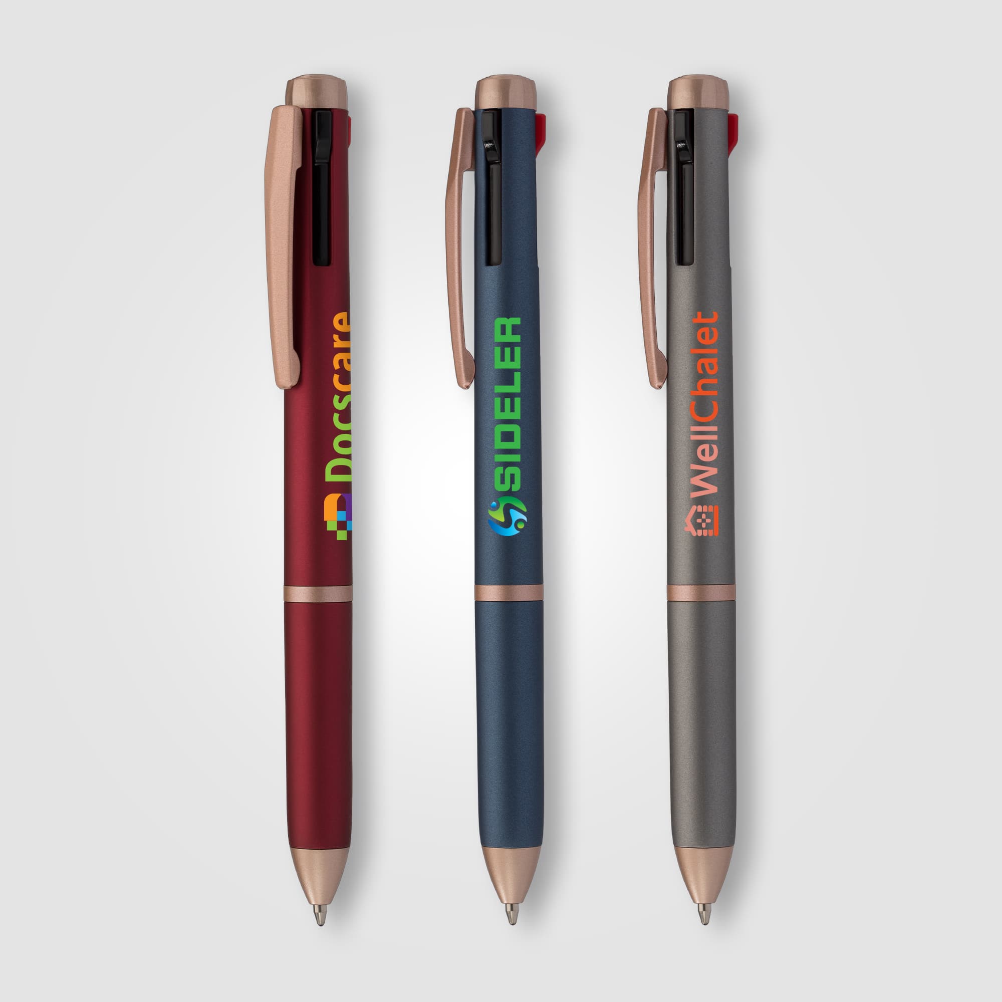 Trio Rose Gold Multi-Ink Pen - Image 1