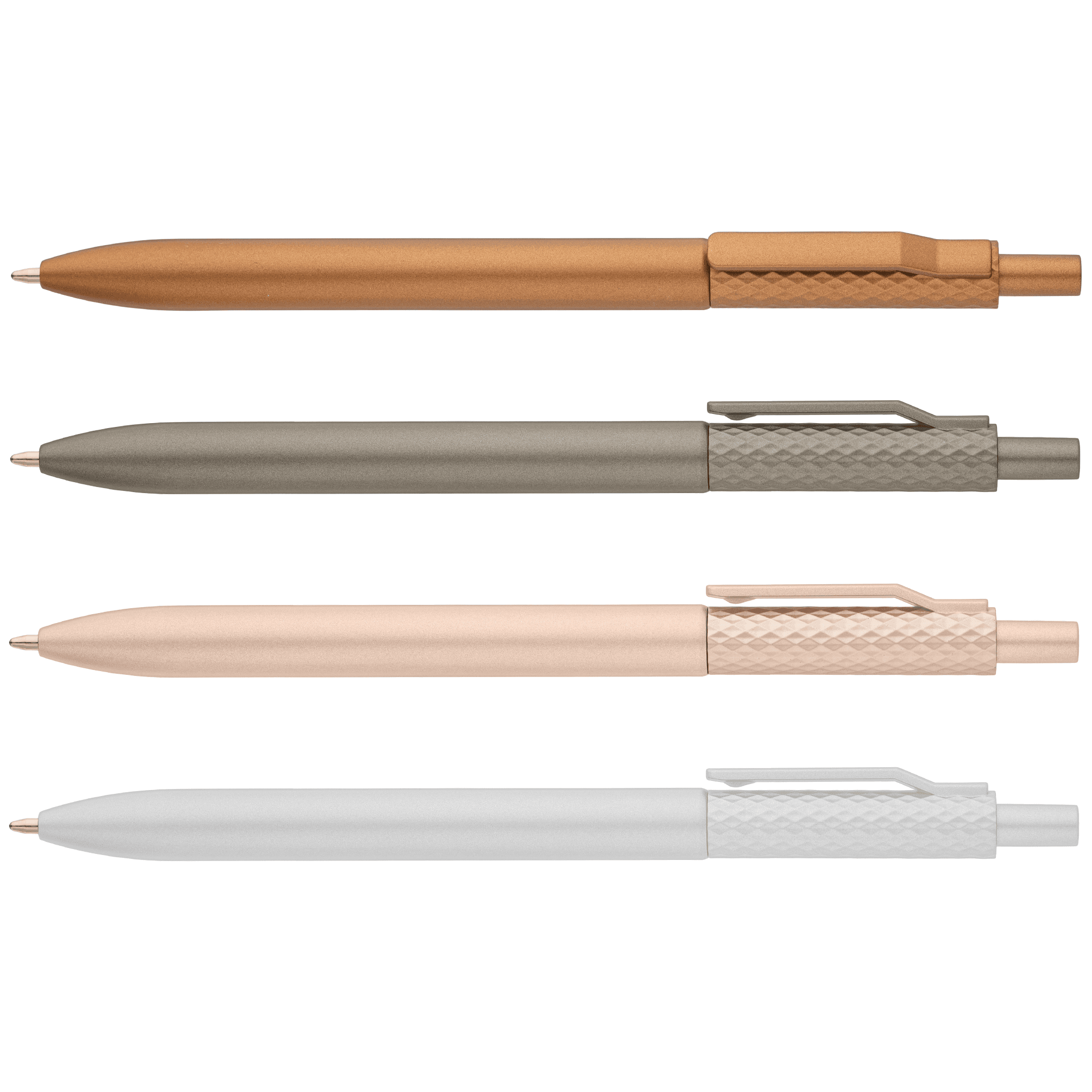 Vale Recycled Plastic Diamond Textured Metallic Pen - Image 1