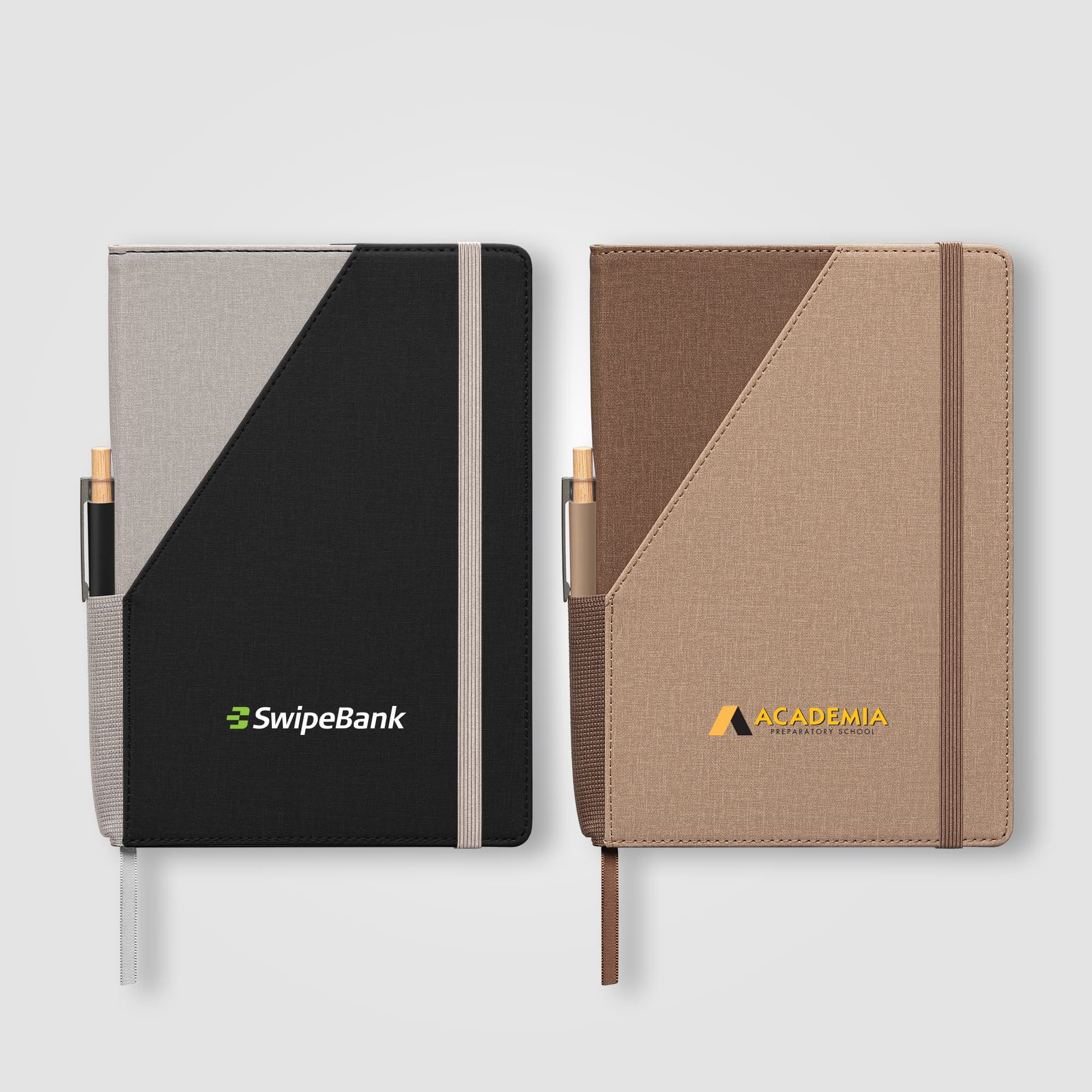 Xanadu Recycled PU Two-Tone Refillable Pen Set Notebook - A5 - Image 1
