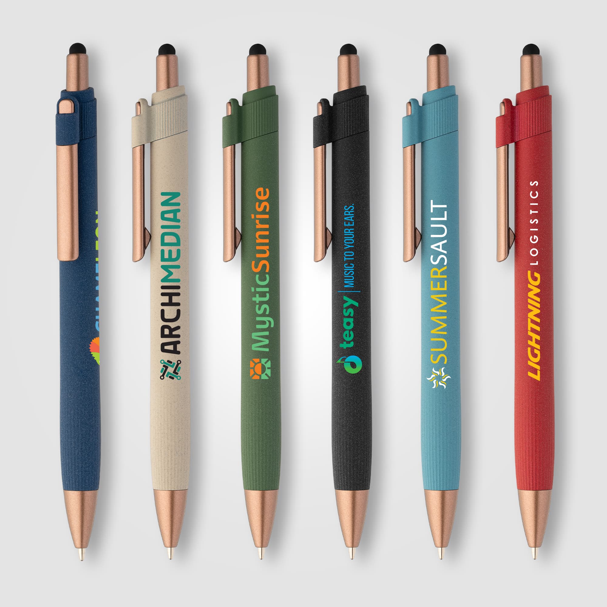 York Recycled Plastic Bronze Trim Stylus Ballpoint Pen - Image 1