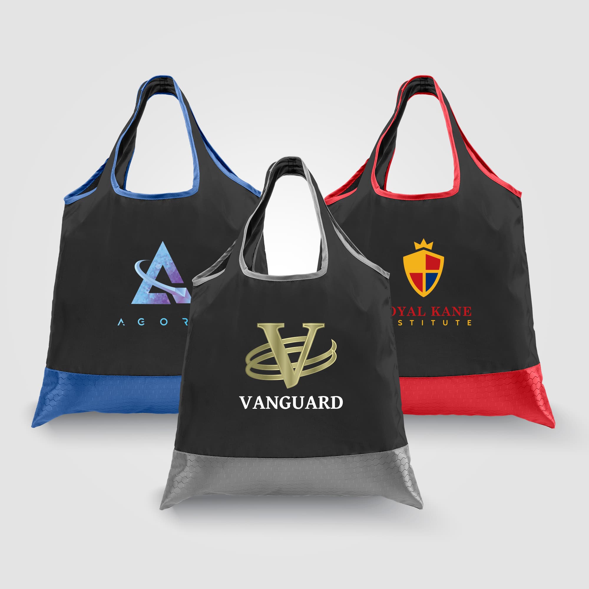 Zurich - Foldaway Shopping Tote Bag - 210D Polyester, 420D RipStop Trim - Image 1