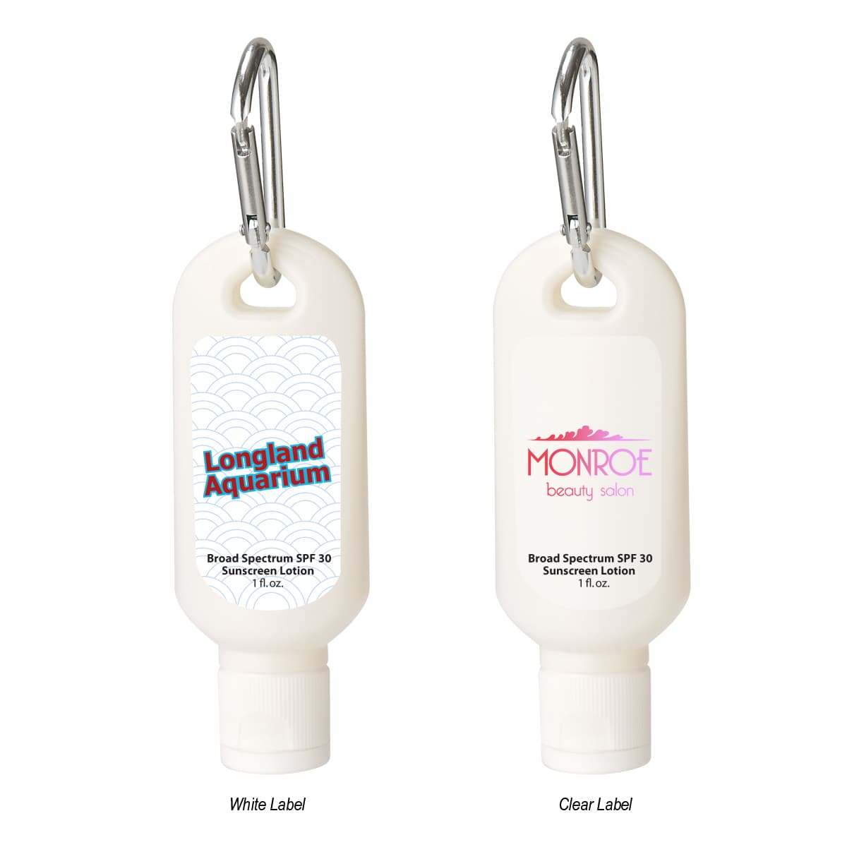 1 Oz. SPF 30 Sunscreen With Carabiner - Image 1