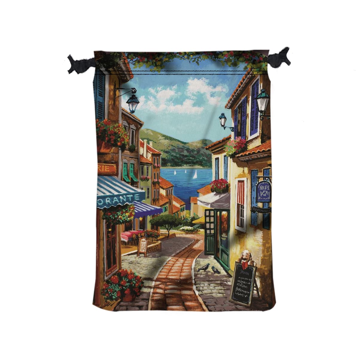 11" W X 16" H Polyester Drawstring Bag - Image 1