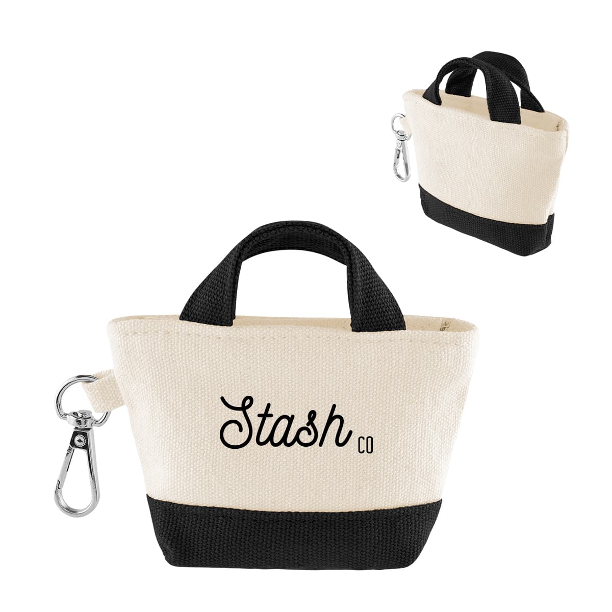 12 Oz. Recycled Cotton Mini Tote Bag Charm - Image 1