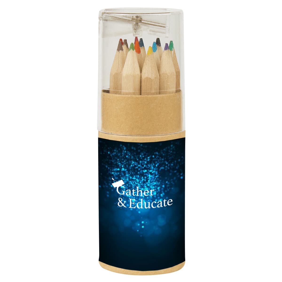 12-Piece Colored Pencil Set In Tube With Sharpener - Image 1