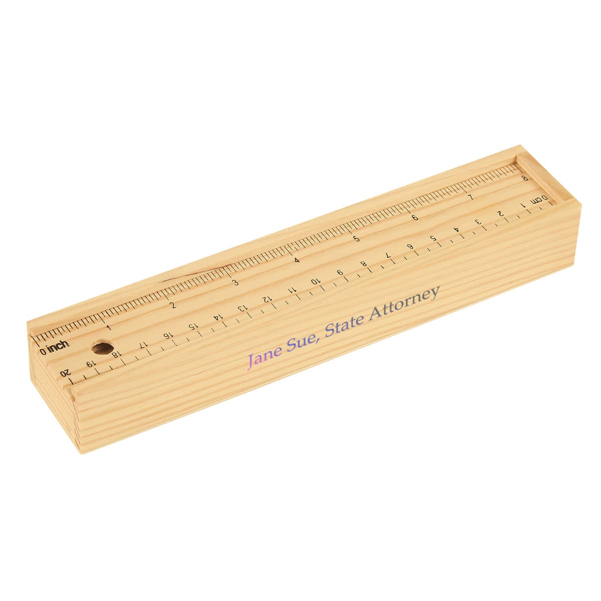 12- Piece Colored Pencil Set In Wooden Ruler Box - Image 1