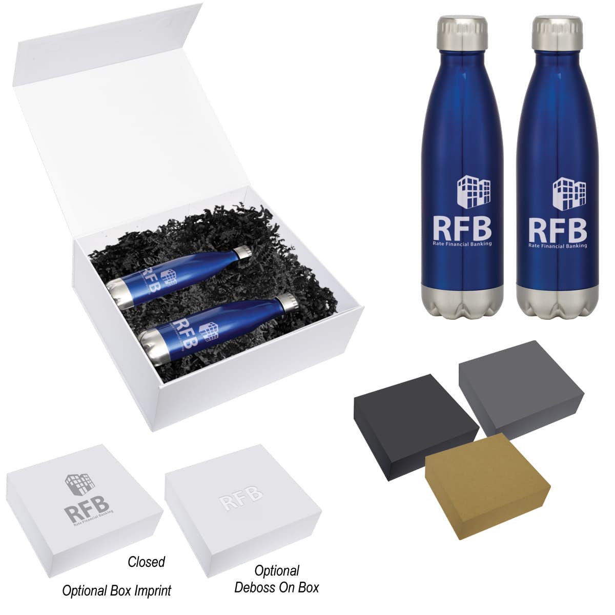 16 Oz. Swiggy Stainless Steel Bottle Gift Set - Image 1