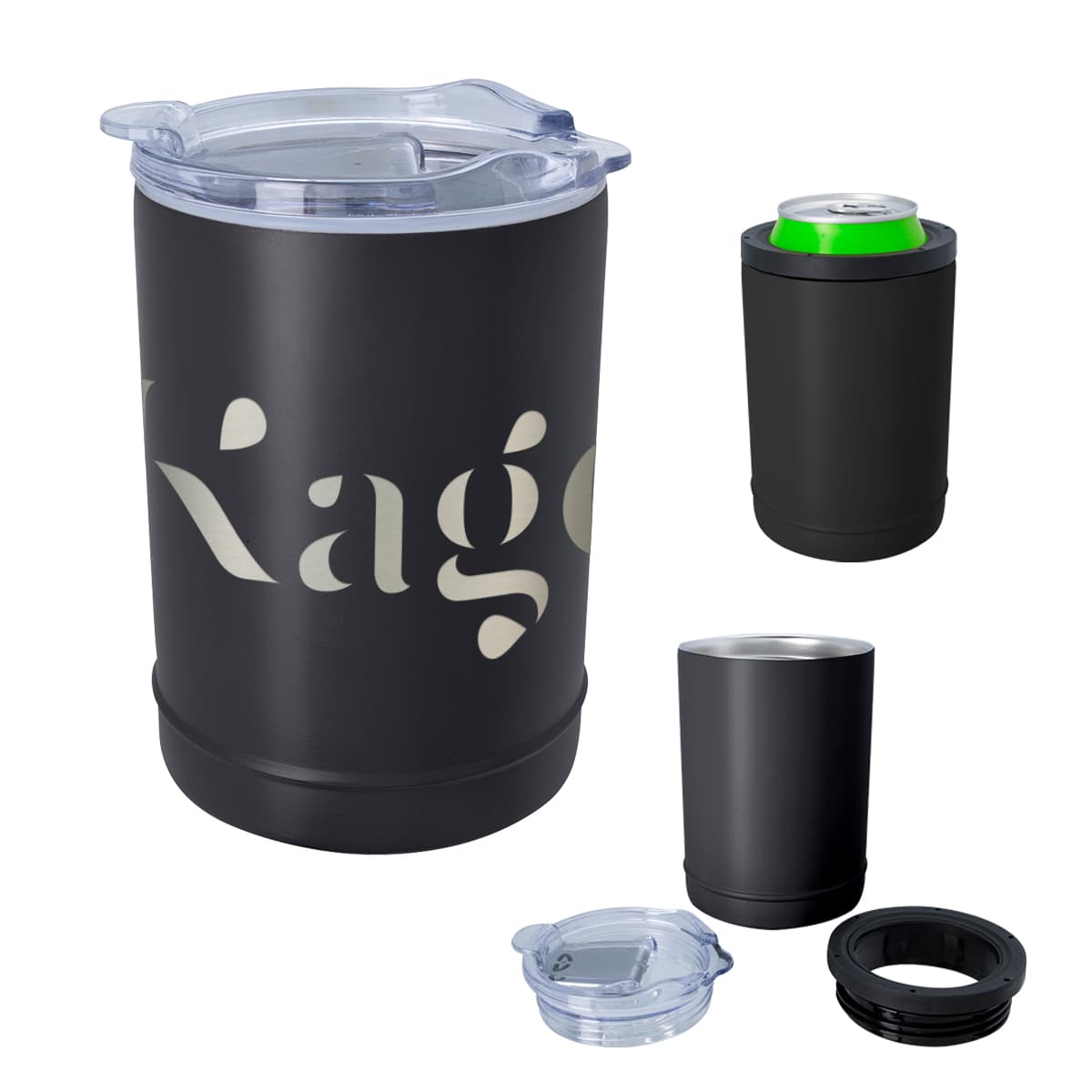 2-In-1 Full Laser Copper Insulated Beverage Holder and Tumbler - Image 1