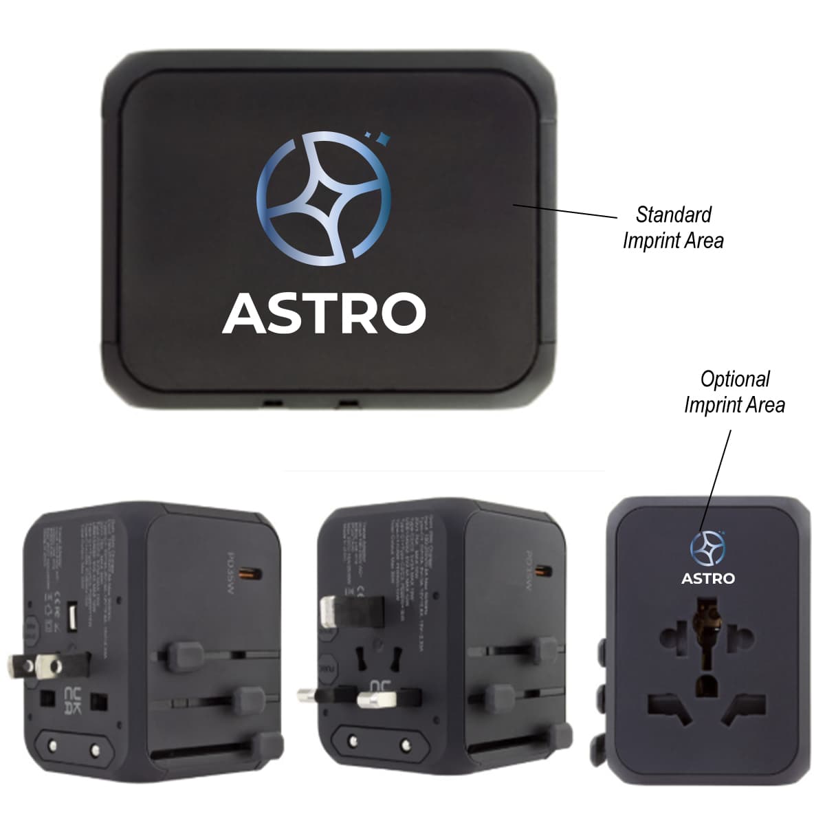 33W Universal Travel Adapter With Type-C - Image 1