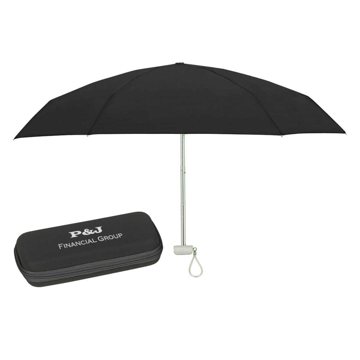 37" Arc Telescopic Folding Travel Umbrella With Eva Case - Image 1