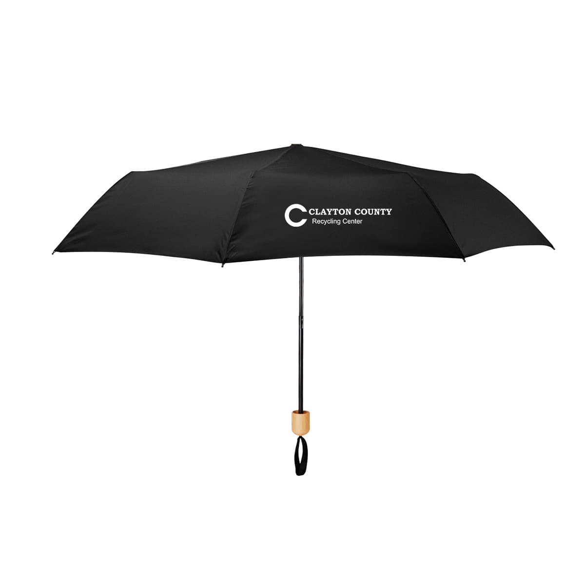 41" Arc Umbrella With 100% RPET Canopy & Bamboo Handle - Image 1
