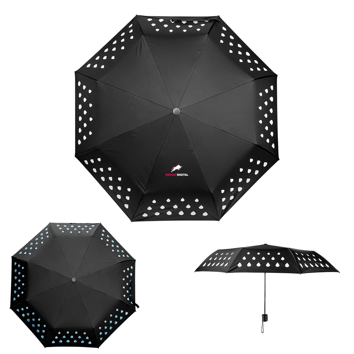 42" Color Changing Umbrella With 100% rPET Canopy - Image 1
