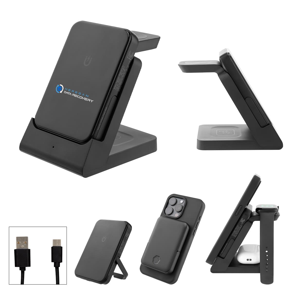 5,000 mAh Magnetic Power Bank & Watch Dock - Image 1