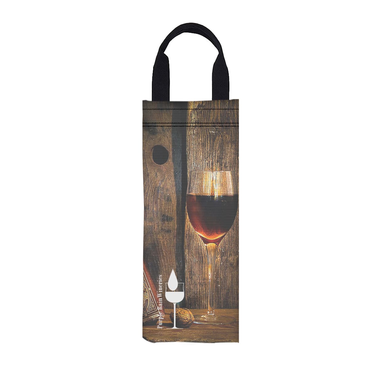 6" W X 16" H Canvas Wine Bag - Image 1