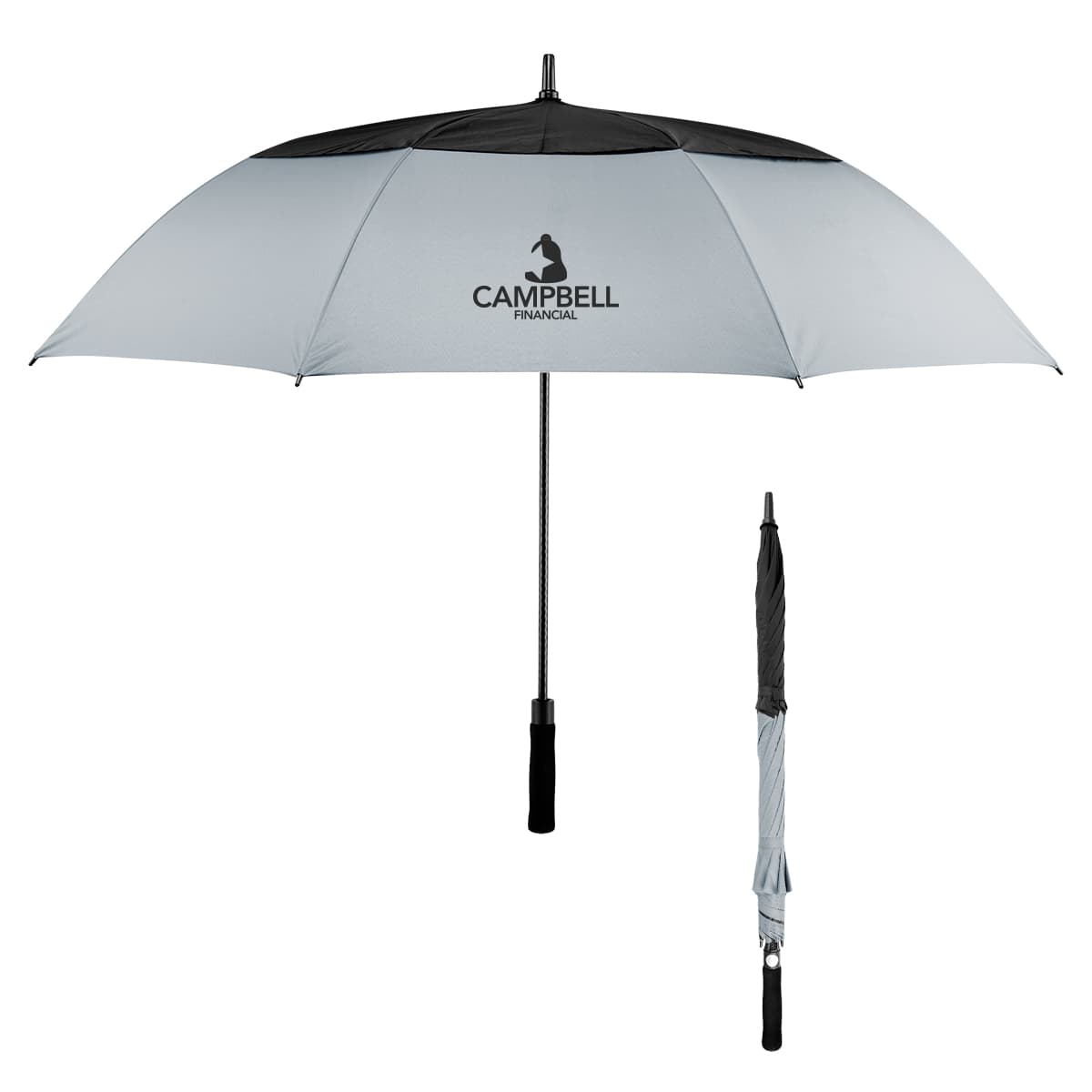 60" Arc Vented Umbrella with 100% rPET canopy - Image 1