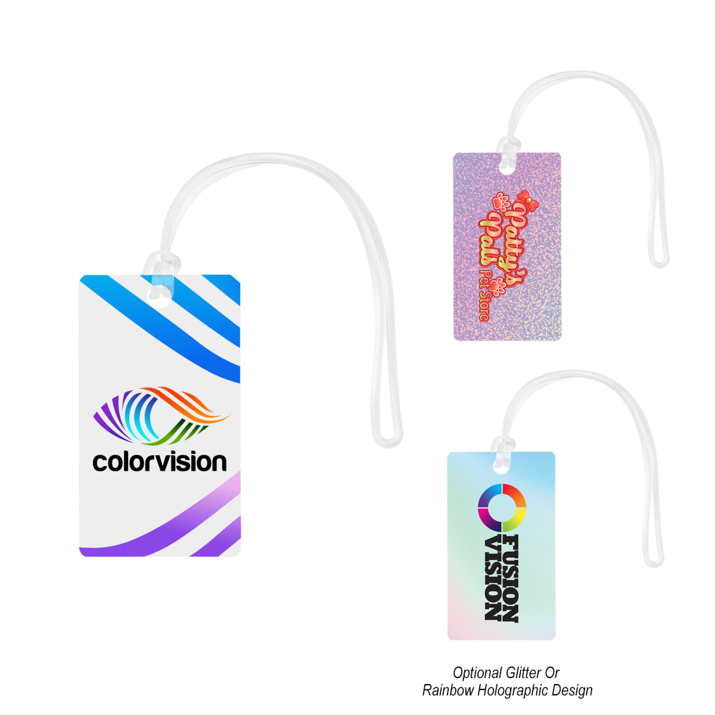 Acrylic Bag Tag - Rectangle - Image 1
