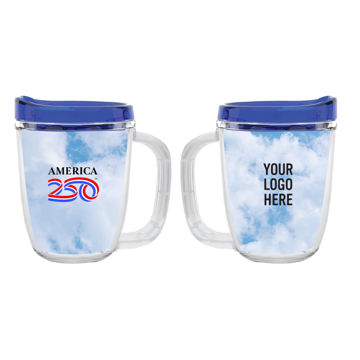 America250™ 12 Oz. Tritan™ Coffee Mug with Lid - Image 1