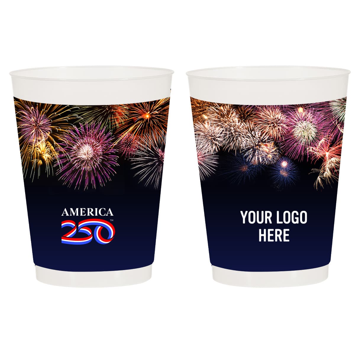 America250™ 16 Oz. Full Color Frost Flex Stadium Cup - Image 1