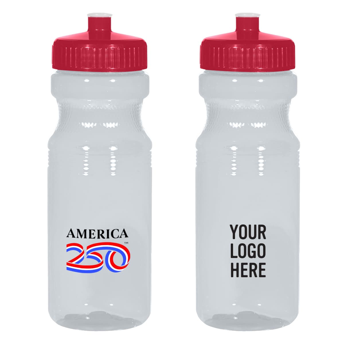 America250™ 24 Oz. Poly-Clear™ Fitness Bottle - Image 1