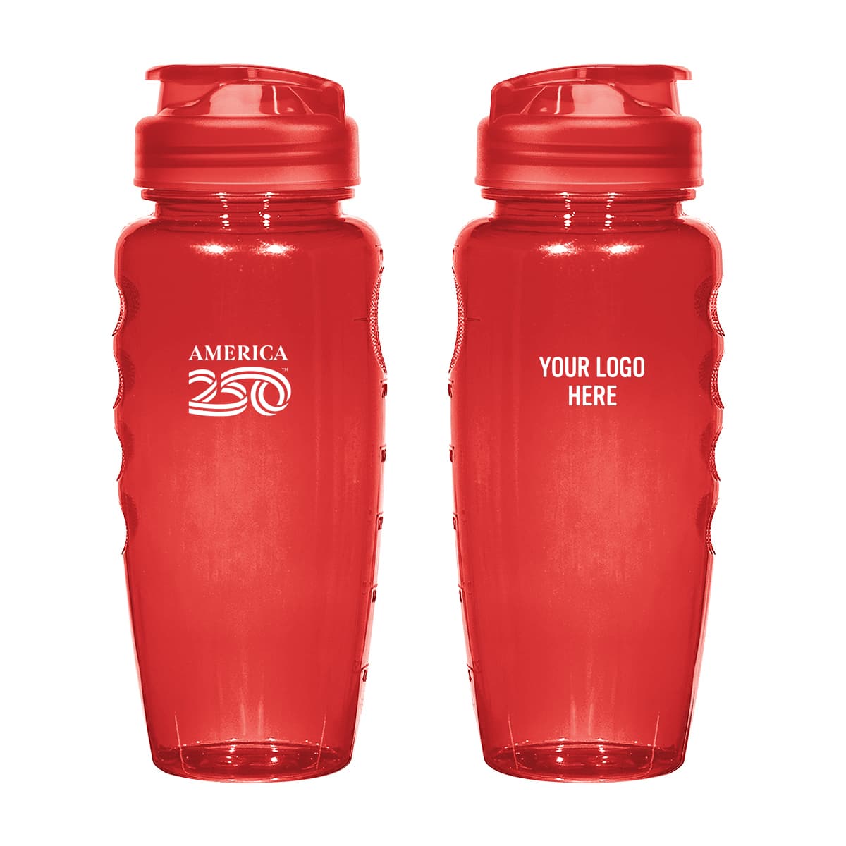America250™ 30 Oz. Poly-Clear™ Gripper Bottle - Image 1