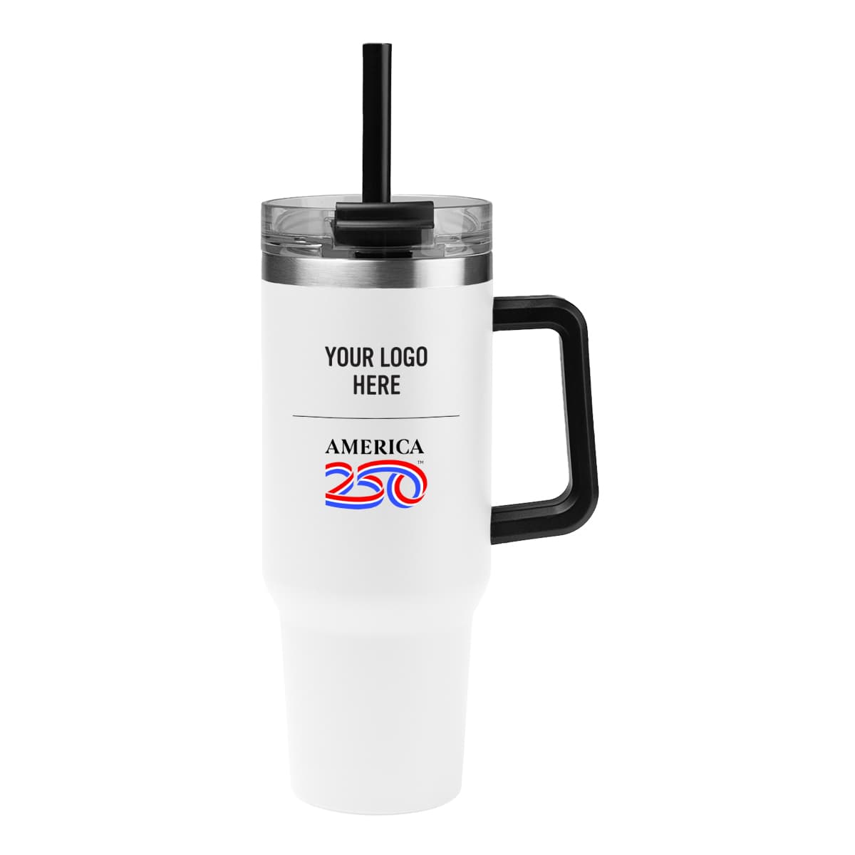 America250™ 40 Oz. Full Color Intrepid Stainless Steel Tumbler - Image 1