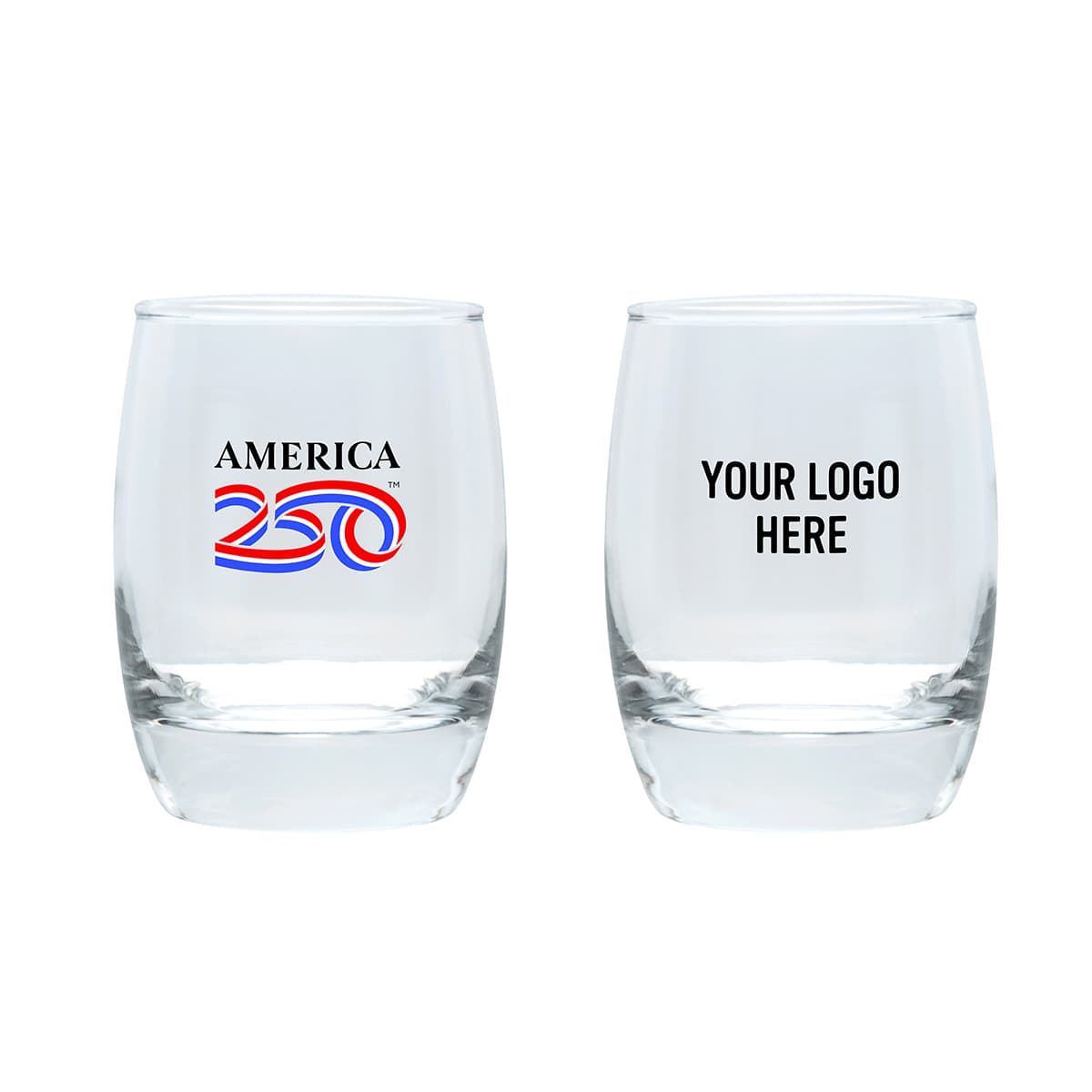 America250™ 6 Oz. Full Color Whiskey Glass - Image 1