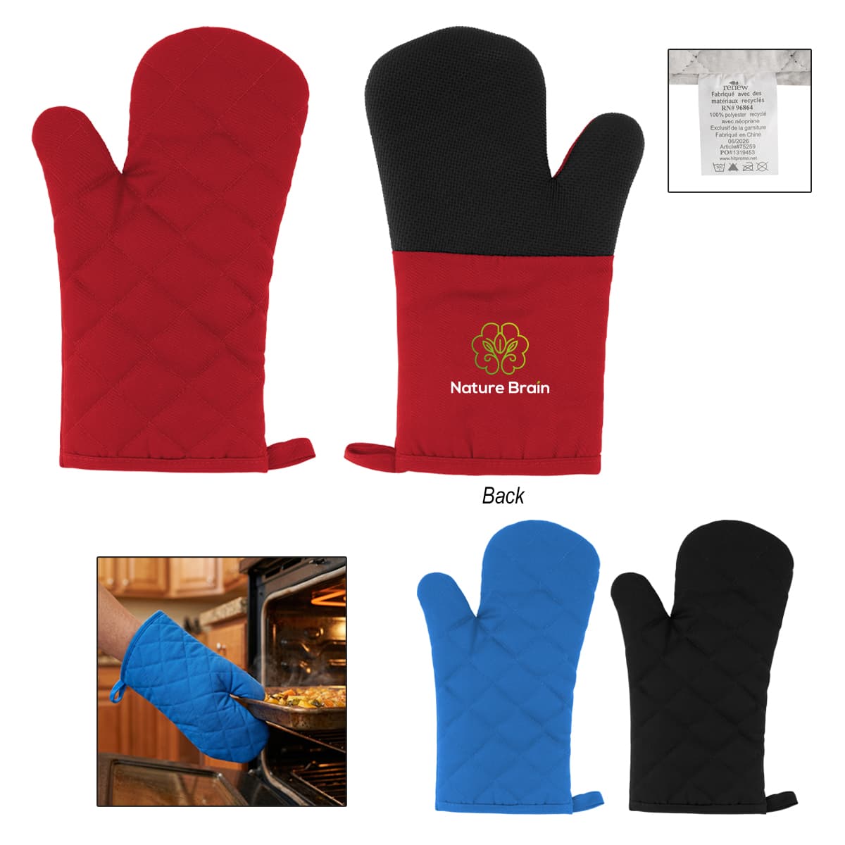 Anti-Slip rPET Oven Mitt - Image 1