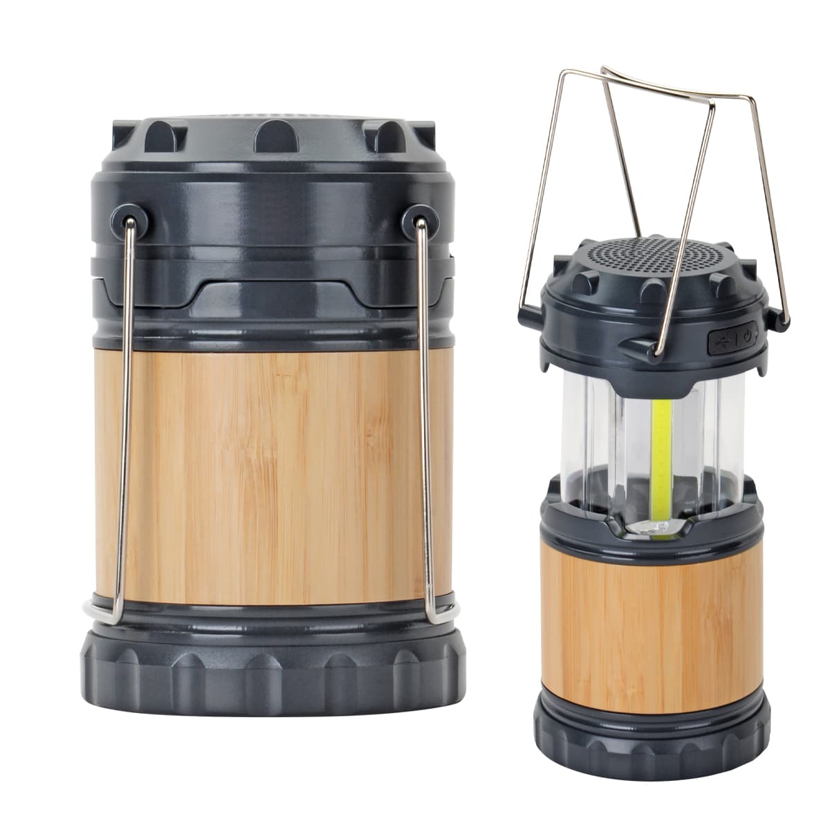 Bamboo Pop-Up Lantern With Speaker - Image 1