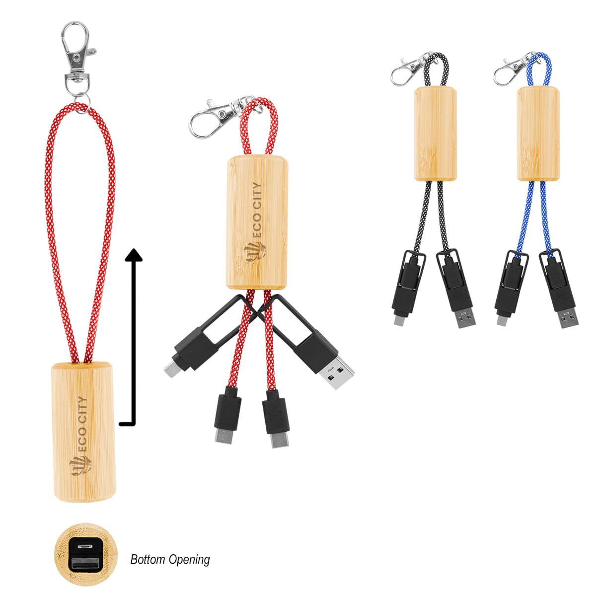 Bamboo Slider Multi-Chargin Cables