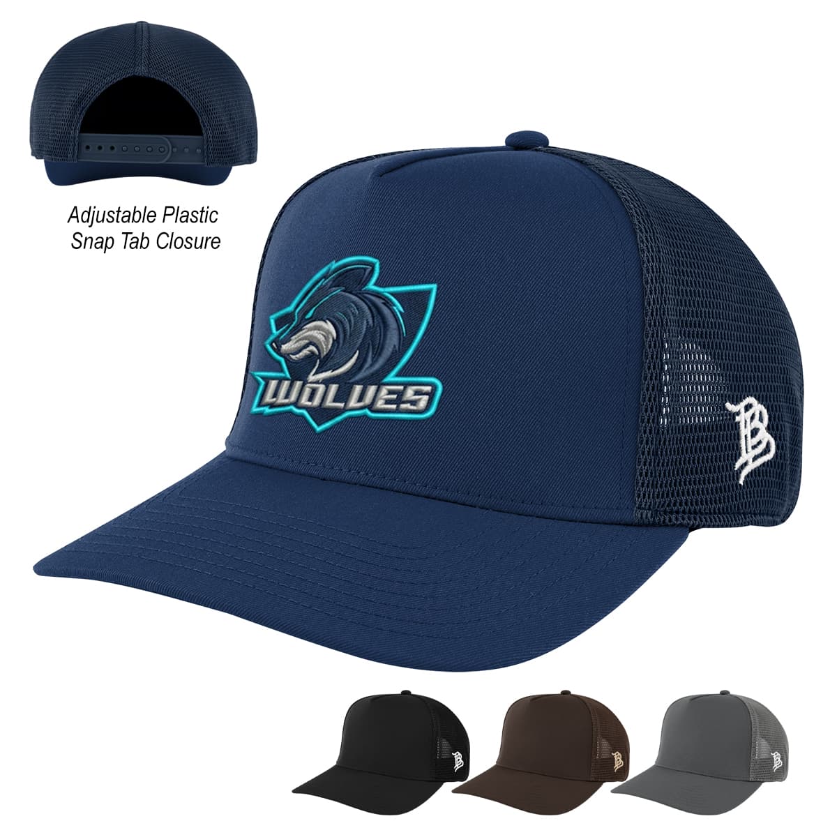 Branded Bills 545-02T Bare Curved Trucker Cap - Image 1
