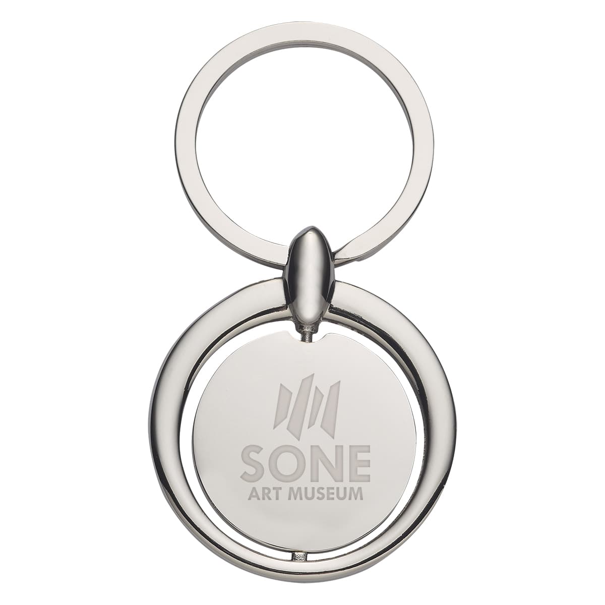 Circular Metal Key Tag - Image 1