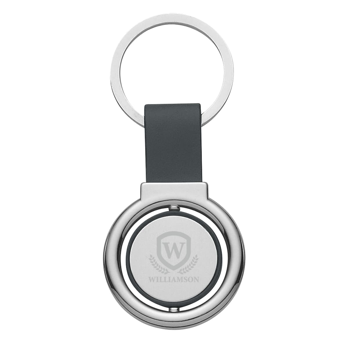 Circular Metal Spinner Key Tag - Image 1